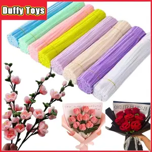 Duffy Toys 100Pcs Kawat Bulu Mercy Pastel Mix Mainan Anak Craft Diy Kerajinan Tangan Pipe Cleaner