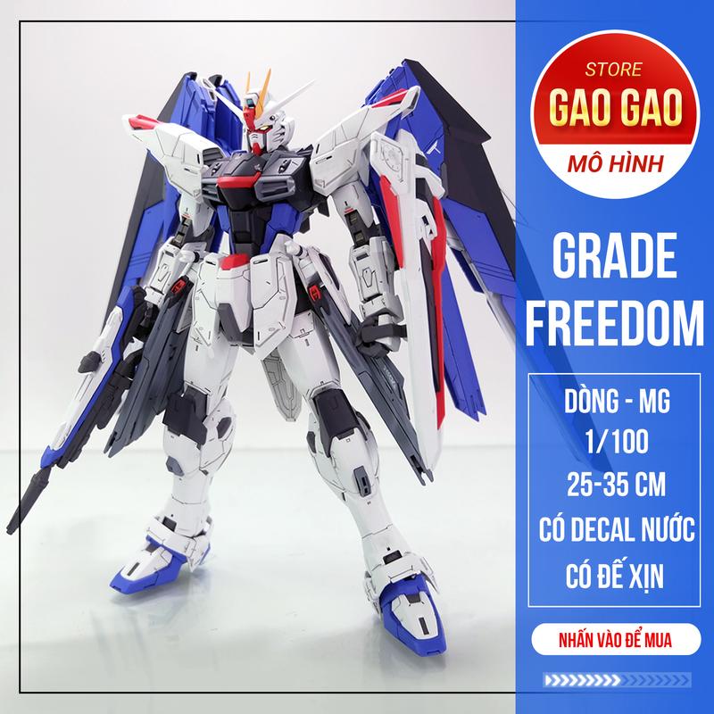  Mô hình lắp ráp MG Master Grade Freedom 2.0 tỉ lệ 1 100 - Kèm đế + Decal nước 
