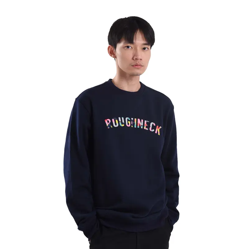 Roughneck SS023 Navy Sig happy Sweatshirt 0