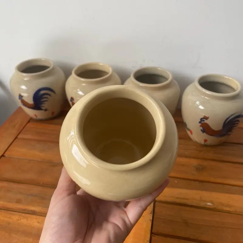 Lu bia vẽ hình gà bay (hàng vẽ tay) - Dùng uống nước, uống bia hoặc sinh tố cốc cốc ly gấu đen 1