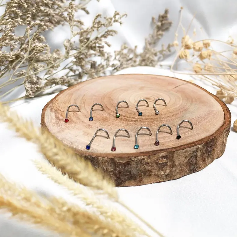 Anting Nostril Piercing (Tindik Hidung) Standart Elegan Varian Warna 4