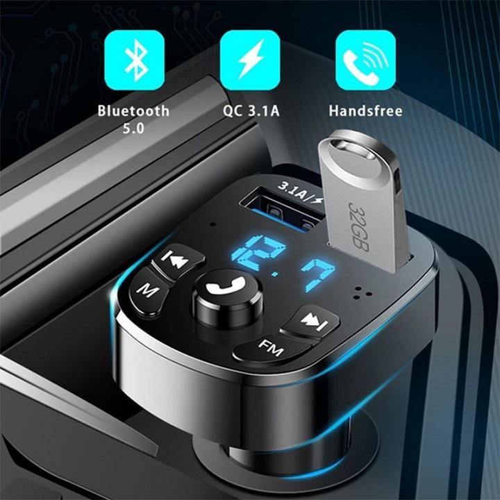Tẩu sạc ô tô Tẩu nghe nhạc bluetooth 3.1A kết nối bluetooth không dây nghe nhạc MP3