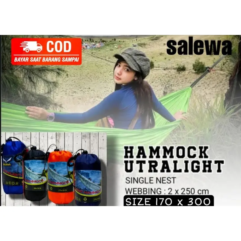 Hammock Single Size 150x250 cm Berkualitas