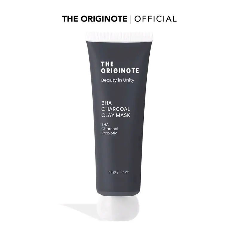 (HABISIN STOCK READY 100%ORI) The Originote BHA Charcoal Clay Mask eye cream toner facial wash free spatula Komedo 3