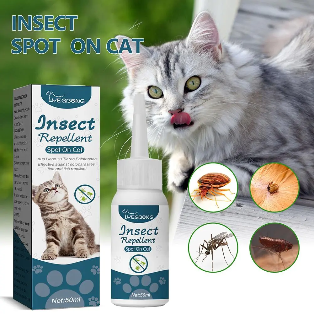 Pet Flea Drops Flea Tick Mite Removal Anti-itch Skin Cleaning Drops Tick Lice W3P8
