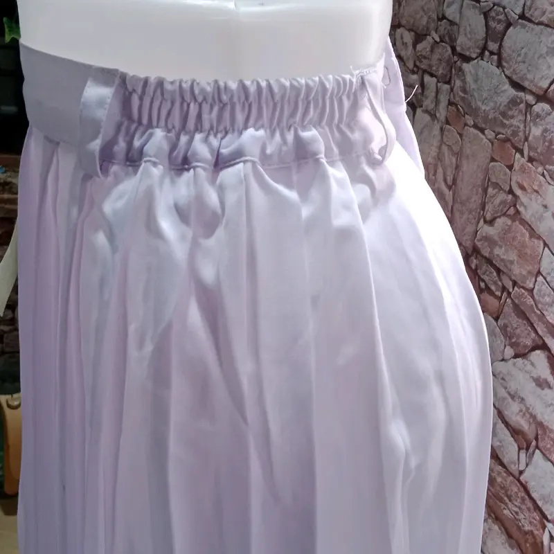 rok rempel panjang putih Amel seragam sekolah SD kain high twiss dan katun drll Fashion Polos 5