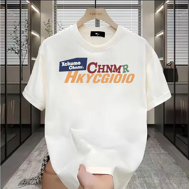 Product Introduction of Áo Thun Nam, 100% Cotton, ngắn Tay, Dáng Rộng Vừa Vặn, Thoải Mái, In Chữ Tiếng Anh 7