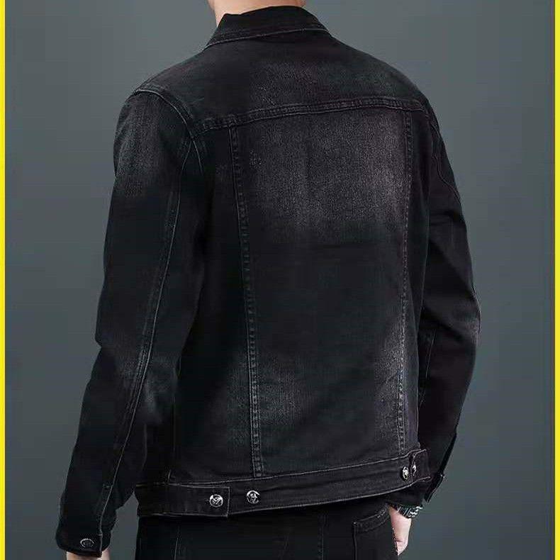 Áo Khoác Denim Thường Ngày Cho Nam, Hàng Mới Về Mùa Xuân Và Mùa Thu, Áo Khoác Dáng Rộng Phong Cách Hàn Quốc, Ngoại Cỡ, Áo Khoác Denim Hợp Xu hướng Quần Áo Nam 1