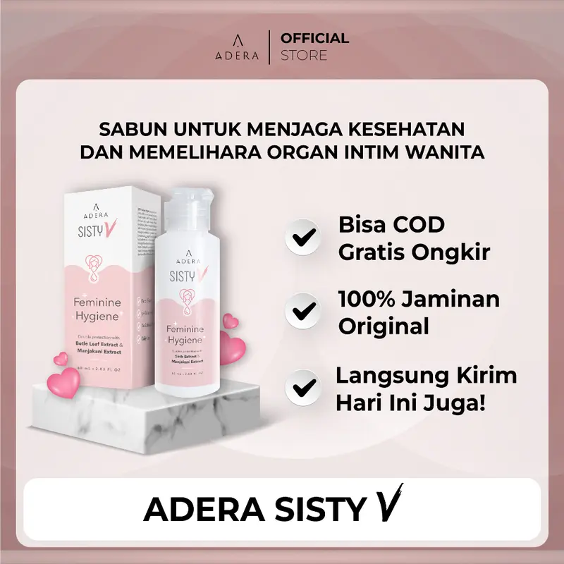 Adera Sisty V Feminine Hygiene 60ml - Membantu Mencerahkan Dan Membersihkan Area Kewanitaan 1