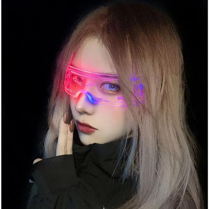 Product Introduction of Colorful Luminous LED Glasses for Music Bar KTV Neon Party Christmas Halloween Decoration LED Goggles Festival Performance Props 19