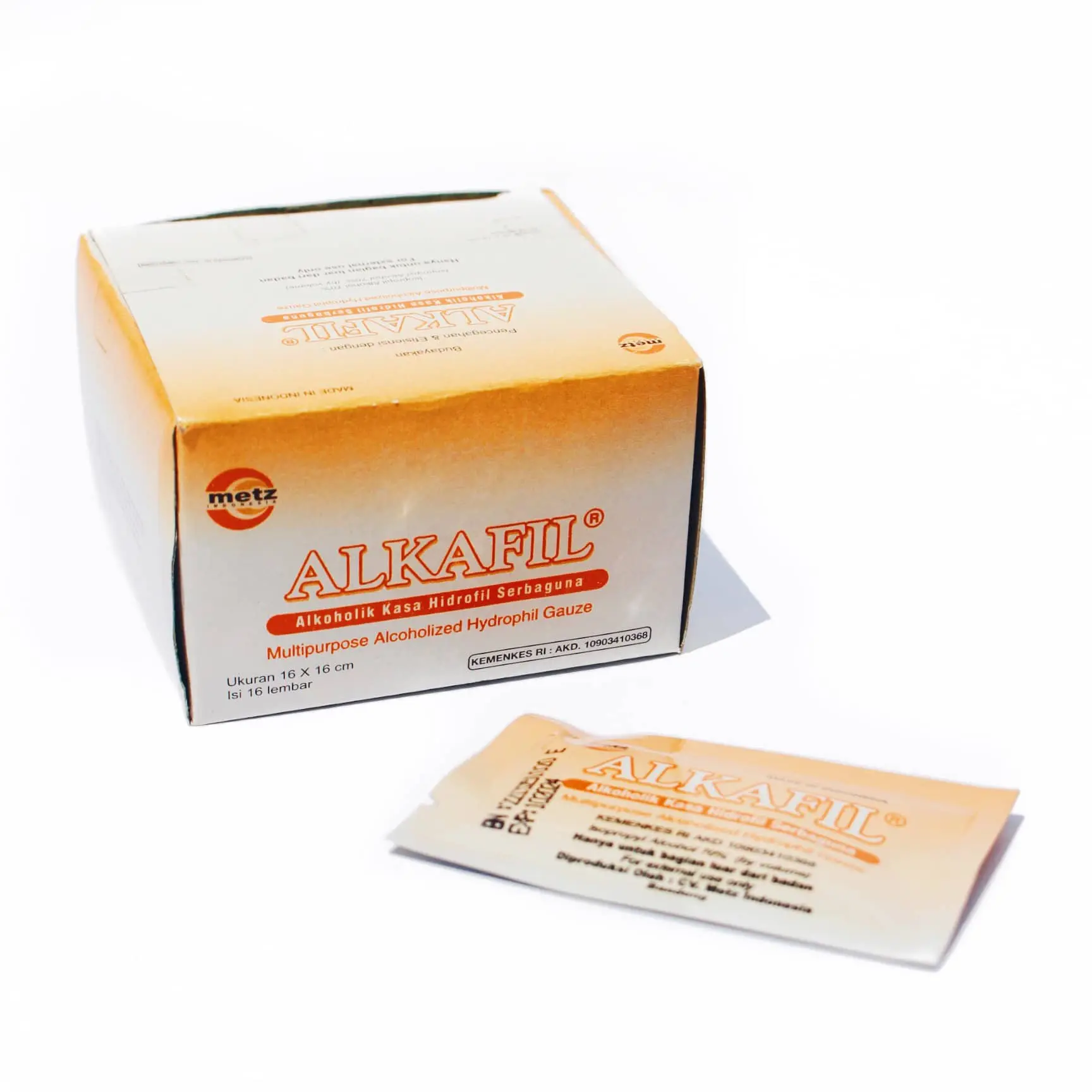 ALKAFIL Kasa Alkohol Hidrofil Serbaguna u/ Tali Pusar Pusat bayi @16 pcs - sterilisasi / desinfektan