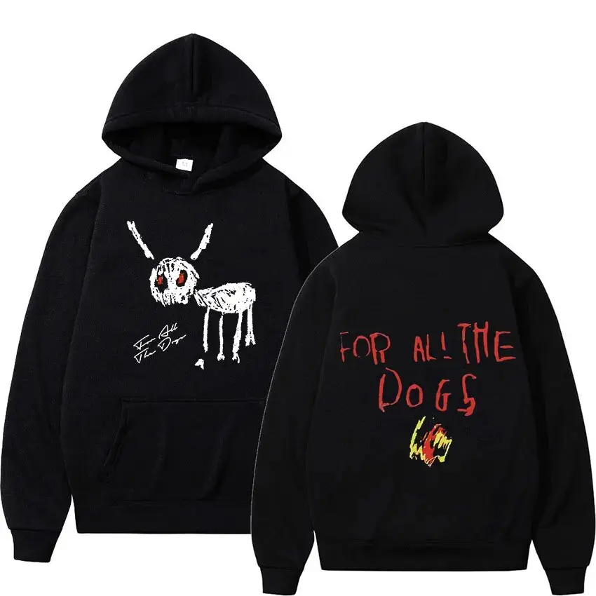 Rapper Drake Pullover Hoodie for All The Dogs Hip Hop Oversized Sweatshirt Men Women Fashion Long Sleeve Hooded Loose Sweaters 4XL