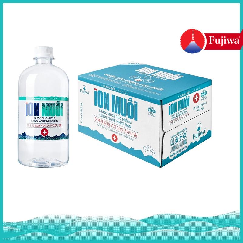 Thùng 12 Chai Nước Súc Miệng ION Muối Hương Bển or Bạc Hà The Mát 680ml - Chăm sóc răng miệng trắng răng sát khuẩn vòm họng giảm đau họng trị hôi miệng