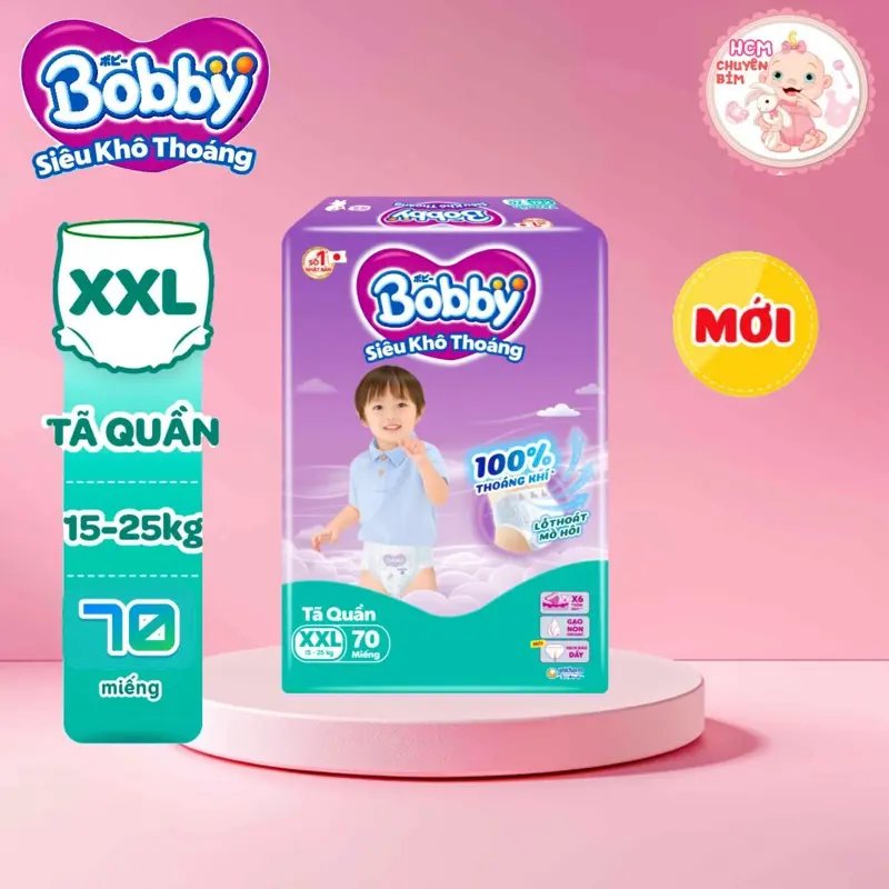 [HCM ] Tã quần BOBBY Ultra Siêu Khô Thoáng size M96/L88/XL76/XXL70 4