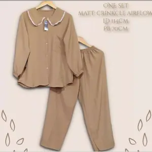 Paket Hemat Setelan Wanita Panjang 100 Ribuan Dapat 3 Pcs One Set Setcel