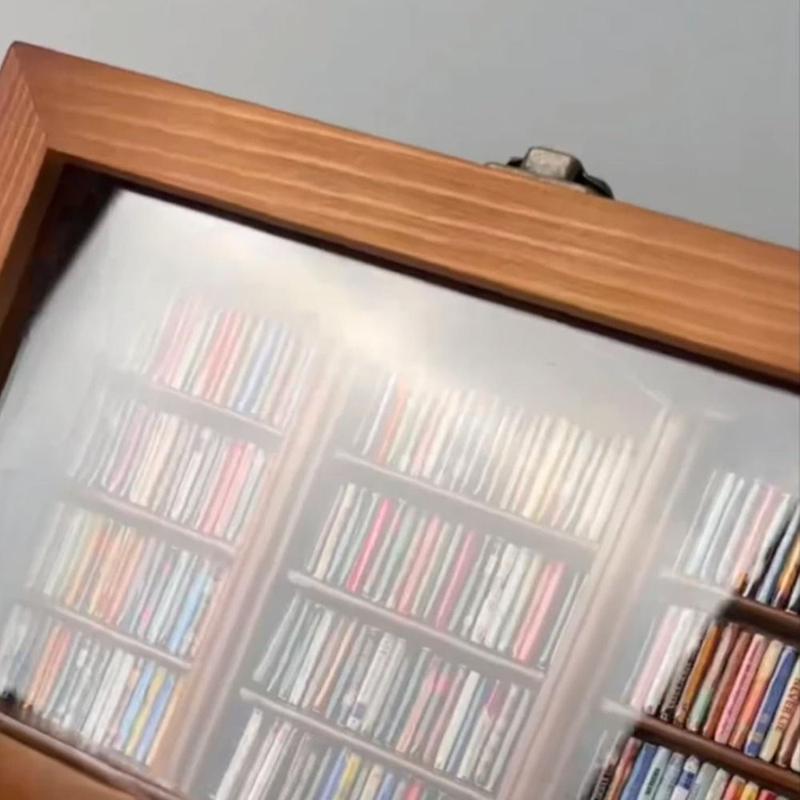 Product Introduction of Creative Bookshelf Decor Anxiety Bookshelf Handmade Home Desktop Decoration Miniature Wooden Bookshelf Wooden Fidget Toys Figurine Statue 14