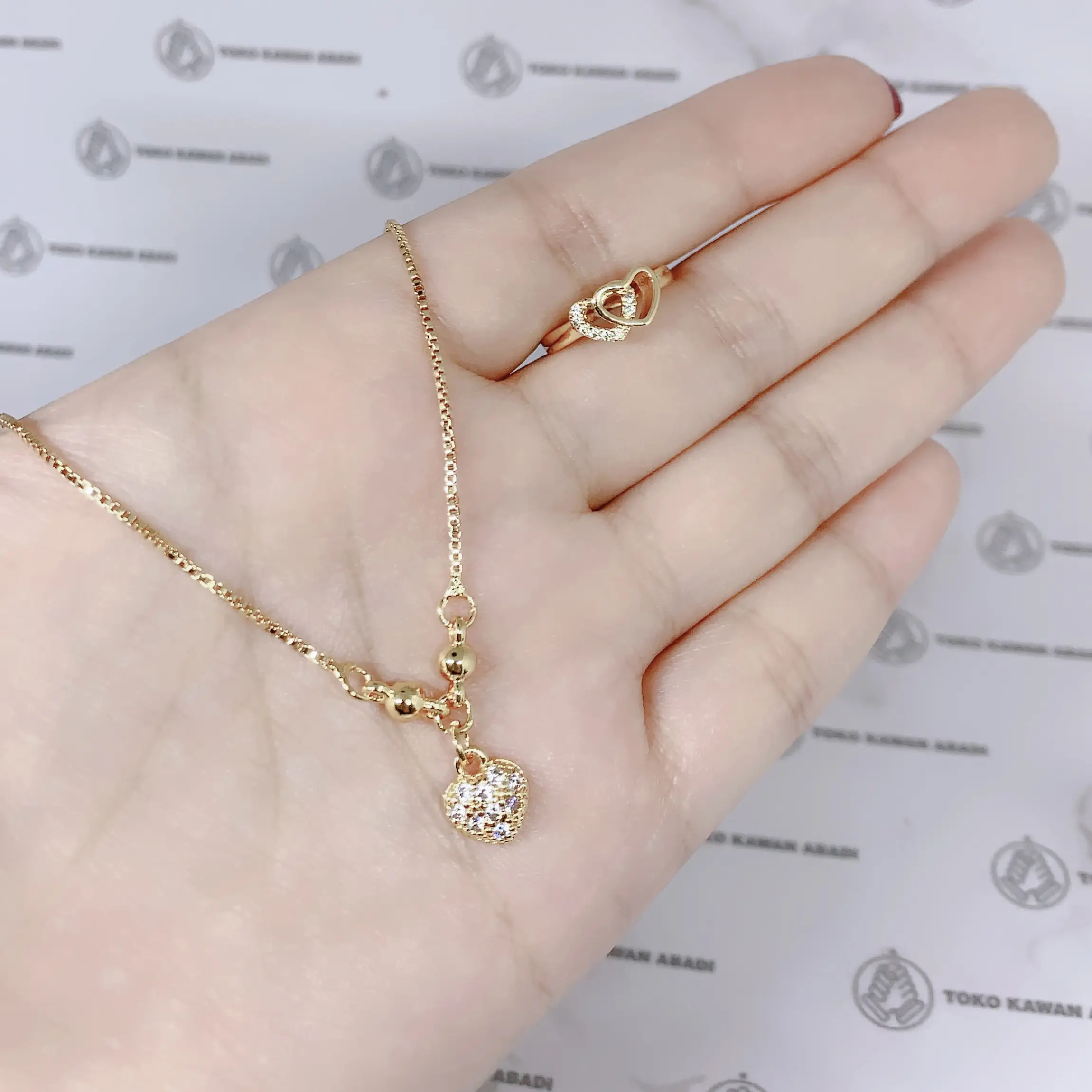 [Obral Perhiasa] Kalung Anak Perempuan Xuping Gold Liontin Love Free Cincin Anak Costume Fashion