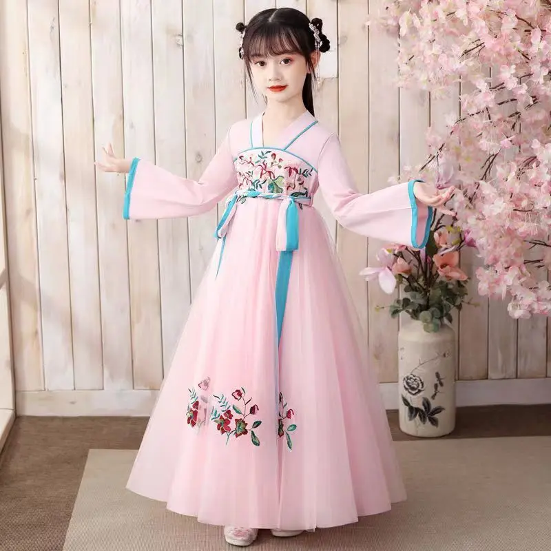 Váy Hanfu Siêu Thanh Lịch Cho Bé Gái, Thời Trang Mới Năm 2024, Trang Phục Mùa Hè, Trang Phục Cổ Xưa, Áo Khoác Và Váy Phong Cách Cô Gái, Trang Phục Đường Môn Trẻ Em, Công Chúa Hoa Anh Đào, Thích Hợp Cho Mùa Xuân Và Mùa Thu