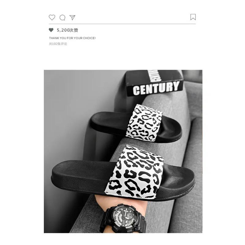 Product Introduction of 2025 new zebra and lip striped slippers, neutral and fashionable home slippers 22