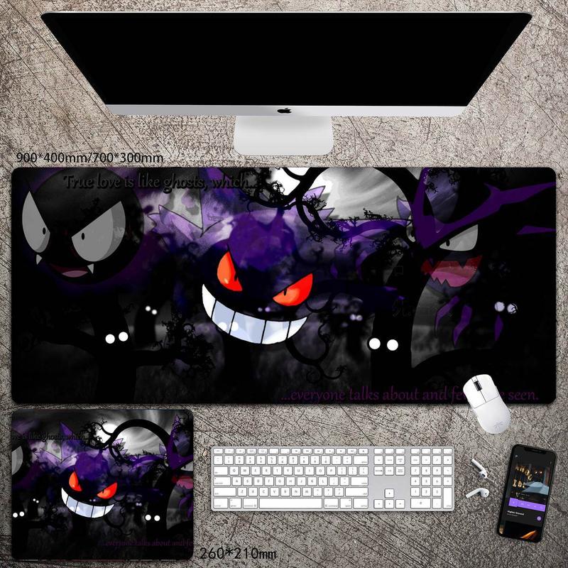 Product Introduction of Sanchengby314191 Pokemon Mouse Pad Oversized Desk Pad Mat Long Computer Office Large Keyboard Pad Two-Dimensional Animation Gengar 16