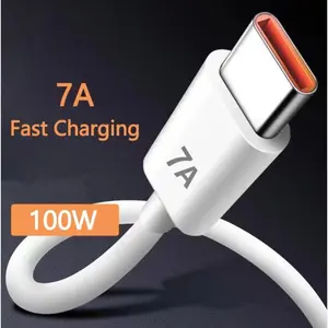 7A Tipe C 100W Super-Fast Charging USB Tipe C Cable For Smartphone Fast Charging USB Charger Cables Data Cord