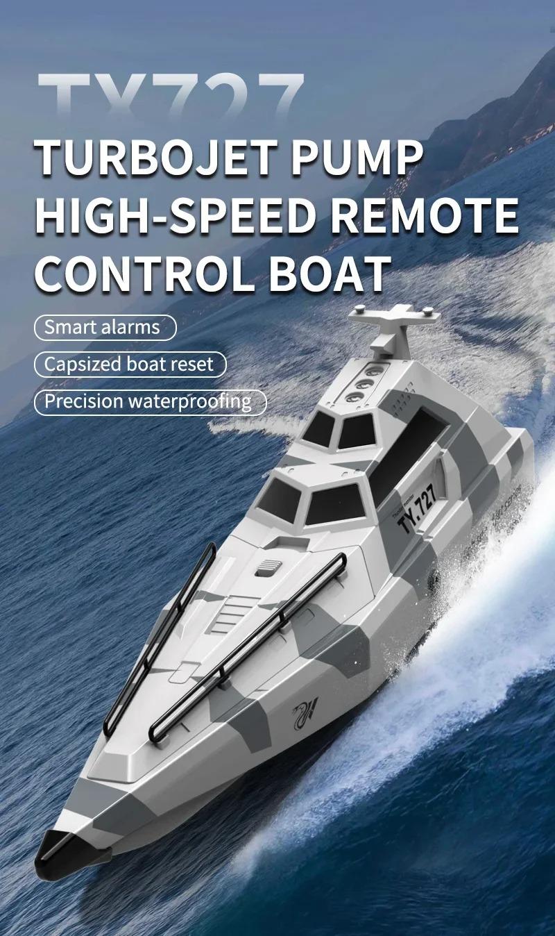 Product Introduction of 2.4GHz TY727 RC TURBOJET PUMP High-Speed Remote Control Jet Boat Low Battery Alarm Function adult Children Toy Gift 0
