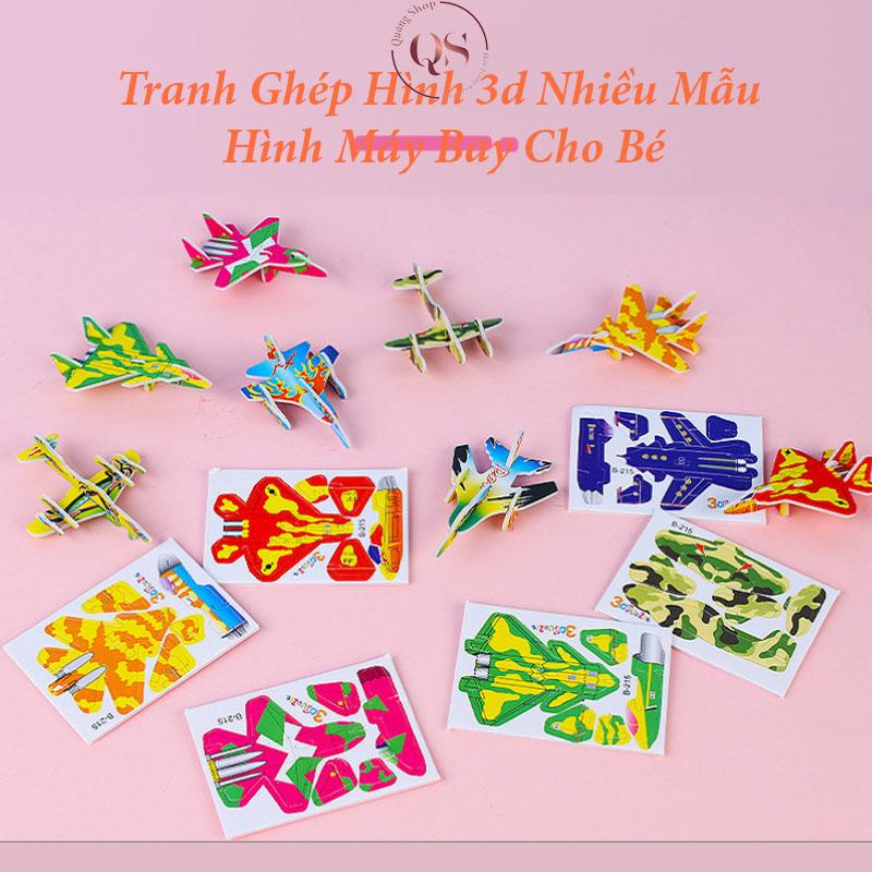 Đồ Chơi Lắp Ráp Mô Hình 3D Hình Máy Bay Cho Bé Phát Triển Sáng Tạo