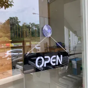 Open Close Sign Persegi Panjang | Acrylic Timbul - Laser Cut