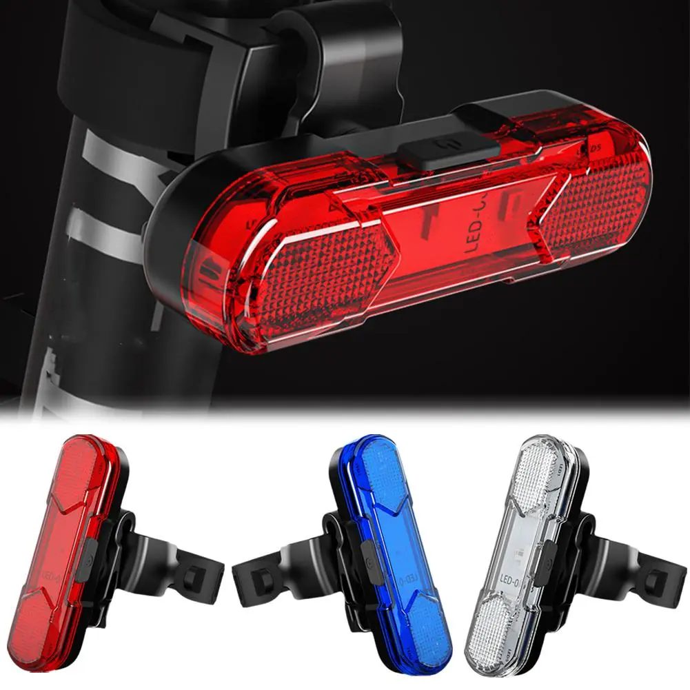 Bike Light Bicycle Rear Tail Light Warning High-Brightness Waterproof Shock-Absorbing USB Rechargeable Lamp