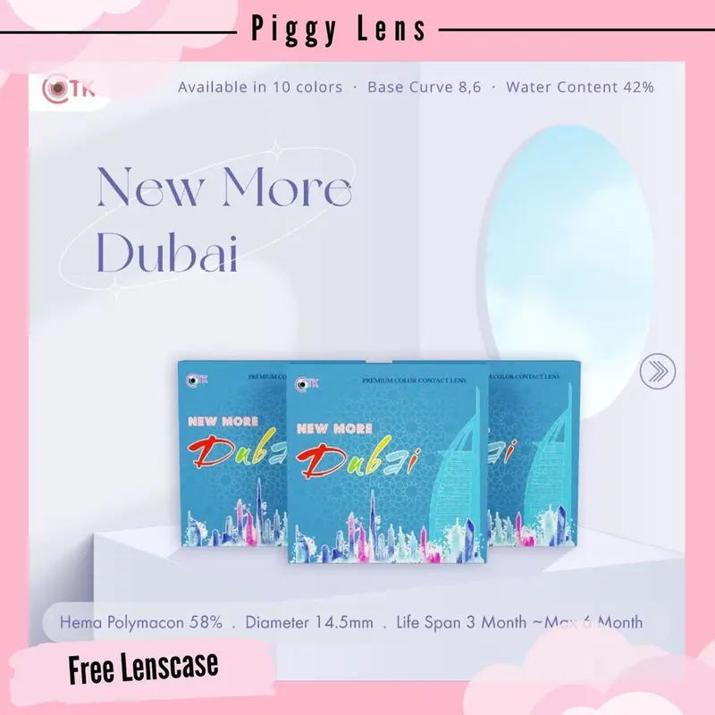 SOFTLENS NEW MORE DUBAI OCRE BROWN NORMAL & MINUS 0.50 SD 6.00 + FREE LENSCASE Contact Lens 3