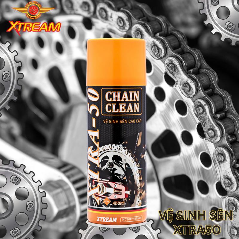 chai xịt vệ sinh sên xe máy xtream xtra50 450ml .