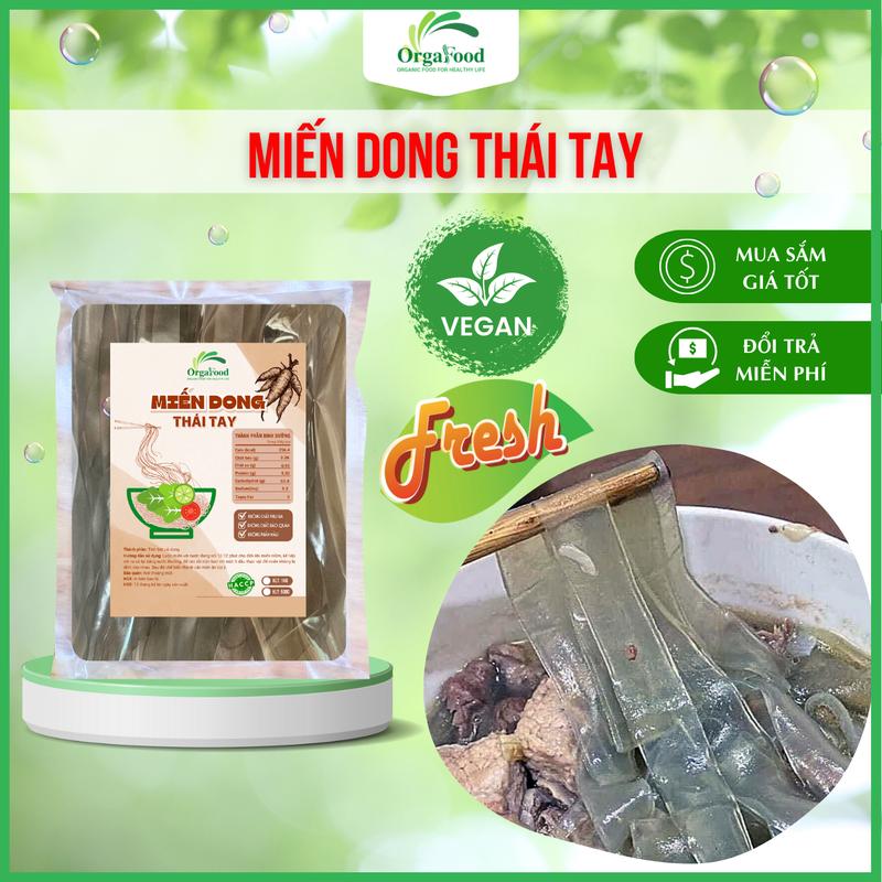 Miến dong thái tay sợi to Orgafood túi 300g healthy, eatclean, thực dưỡng