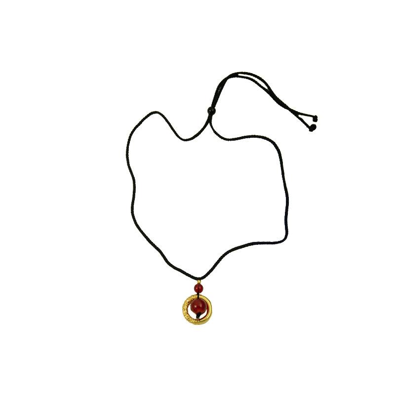 Product Introduction of Luxurious Chinese Style New Chinese Wedding Gold Fu Character Gourd Pendant Ethnic Style Premium Buddha Head Little Fat Fu Pendant Necklace 15