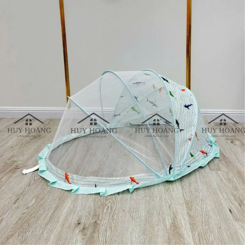 Màn chụp tự bung gấp gọn cho bé - Mùng chụp tự bung chống muỗi cho bé sơ sinh, bé lớn an toàn tuyệt đối 7