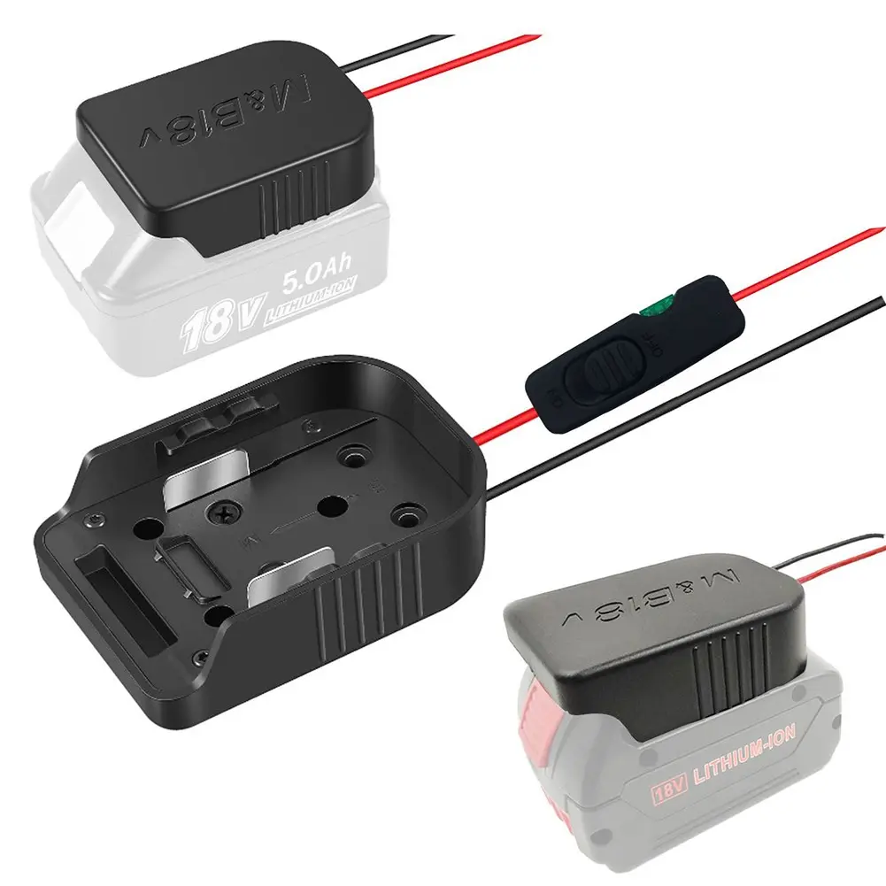 1PCS For Bosch 18V Li-Ion Battery Adapter with Fuse and Switch
