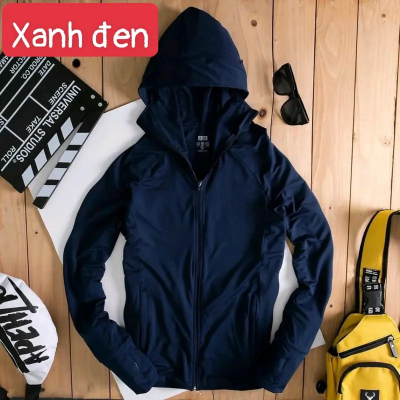 Áo chống nắng nam nữ, vải thông thoáng, mũ che kín mặt, áo có khoá kéo 6