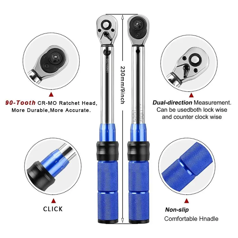 1/4 Ratchet Torque Wrench Set, Multipurpose Torque Wrench Set, Hand Tool for Bicycle Part Installation, Repair and Other Precise Torque Control Scenarios 1