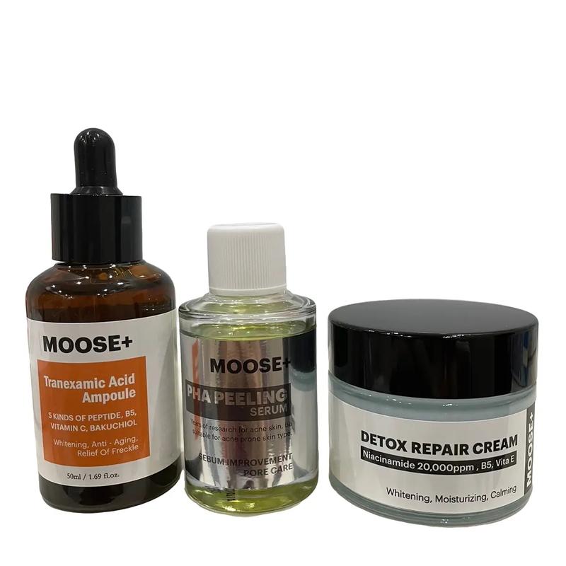Bộ sản phẩm Peel Da Moose+Kem Moose+Serum Moose 50ml giúp dưỡng da Skincare Kem Face
