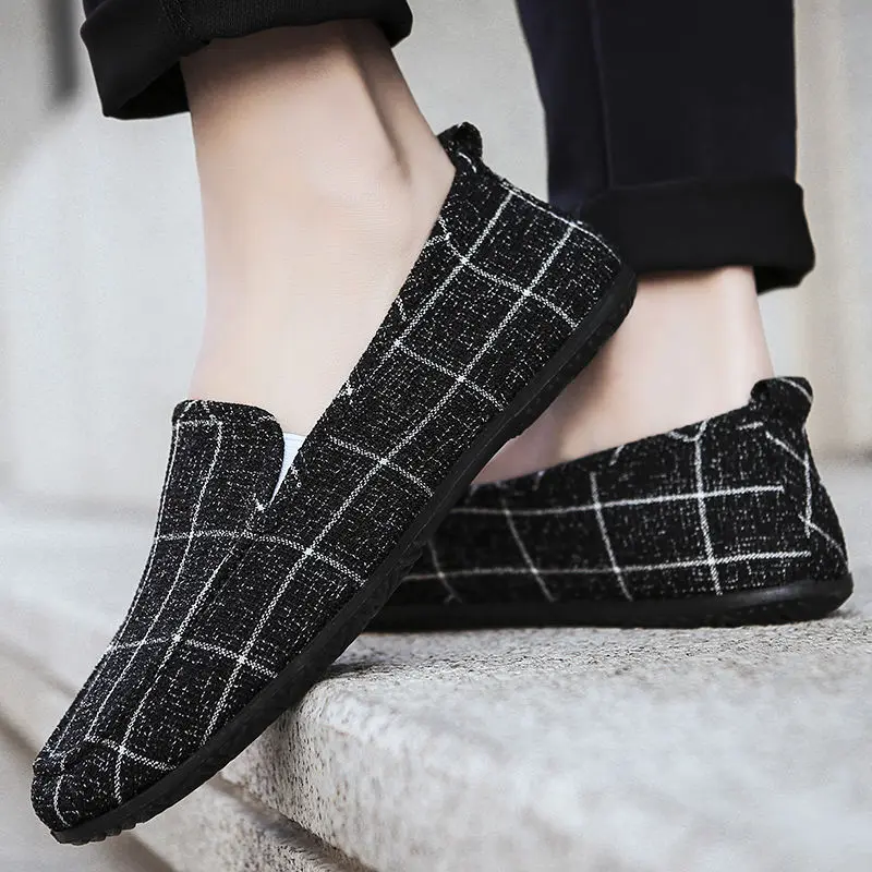 Giày Nam, Bộ Sưu Tập Người 4505, Giày Vải Bắc Kinh Cũ, Giày Lười, Giày Lái Xe Thường Ngày Không Dây, Giày Xã Hội Hợp Xu hướng, Thoáng Khí Mùa Lò Xo 3