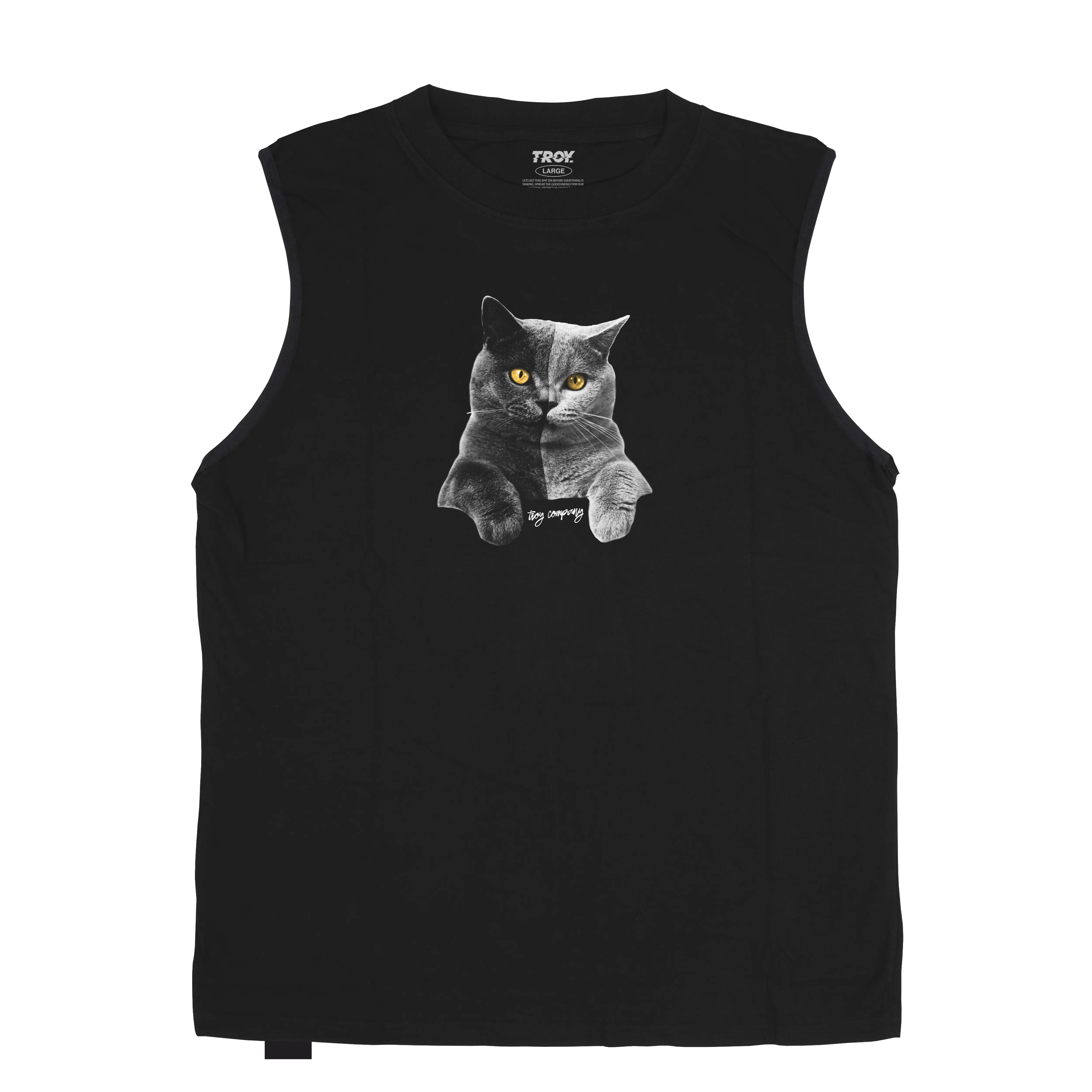 Troy Company Singlet Tanktop Black Ibil - Kaos Pria Tanpa Lengan TS 2172