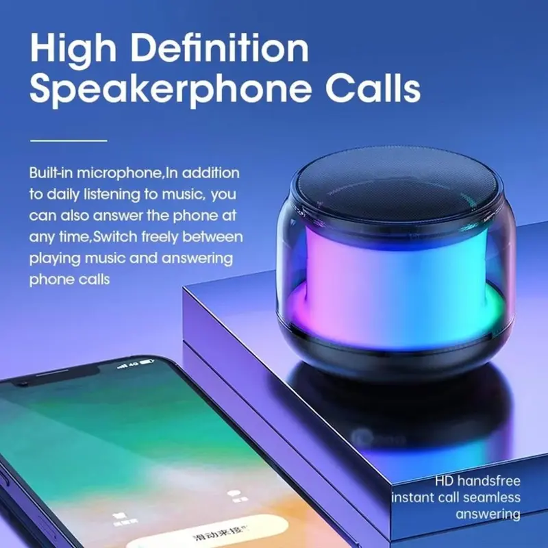 Loa Bluetooth NAPOD Mini Không Dây Đèn Led Rgb, Âm Thanh HIFI 360 Có Hỗ Trợ Thẻ Nhớ,  BẢO HÀNH 12 THÁNG. 3
