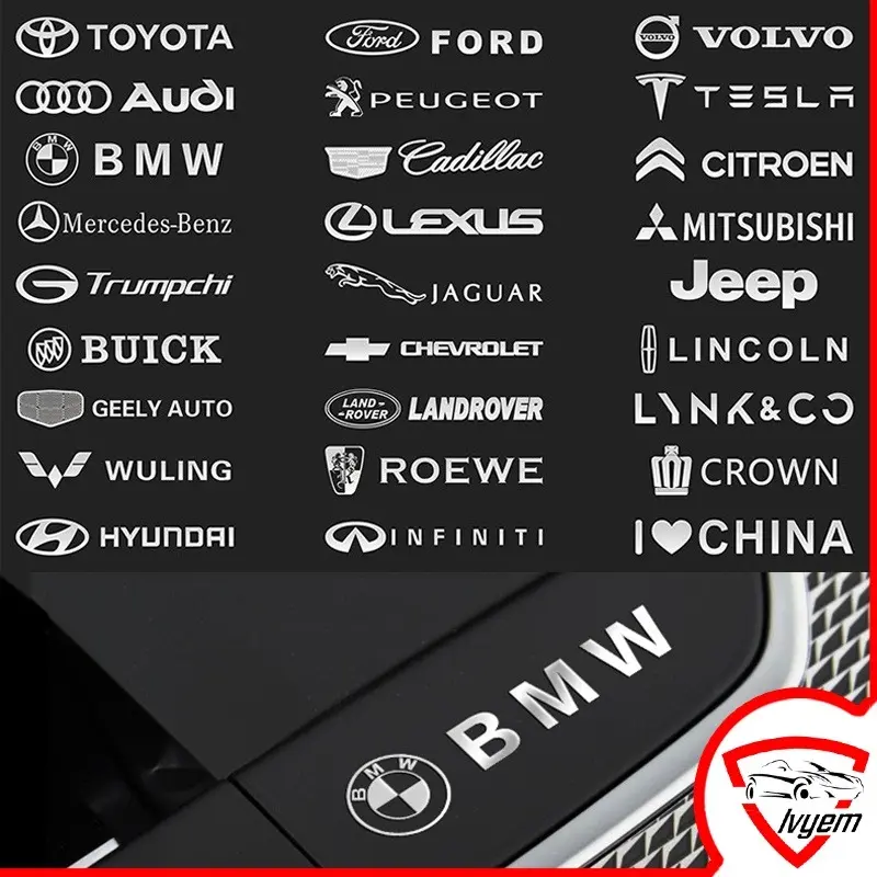 Nhãn Dán Kim Loại Logo Xe Hơi / Xe Máy 3D, Bảng Điều Khiển Trung Tâm Vô Lăng Nội Thất Auot, Đề Can Xe Hơi, Chất Lượng Cao Cấp, Cá Nhân Hóa, Nhãn Dán Xe Hơi Kim Loại