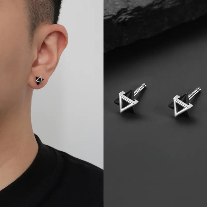 Hoa Tai Thiết Kế Đơn Giản, Unisex, Thời Trang, Phong Cách Hip-hop, Hoa Tai Xu Hướng Cá Tính 0