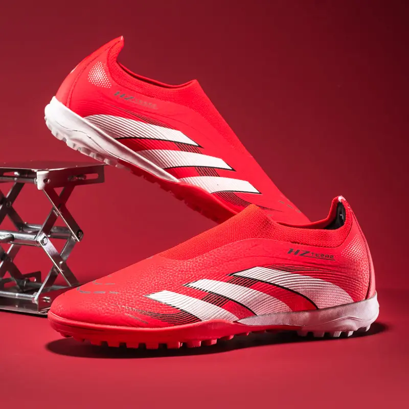 【 European Football Outdoor Sports】 TF/FG Training Football Boots Mens Soccer Shoes Ultralight Turf Soccer Cleats for Kids Sneakers Chuteira Campo 35-45
