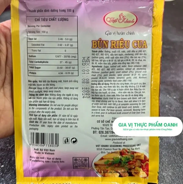 Sốt gia vị hoàn chỉnh Bún riêu cua Việt Khanh 1