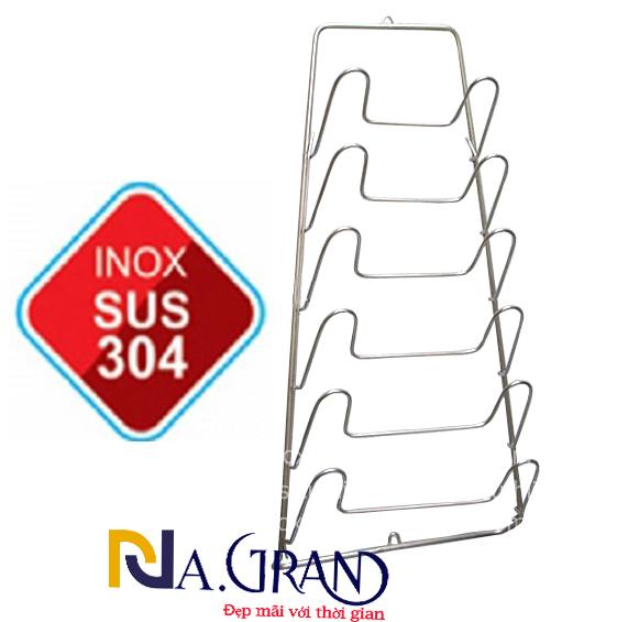 TĂM ĐẶC DÀY Kệ để treo vung nắp xoong nồi 100% INOX 304 gắn tường KỆ NẮP XOONG, inox 304 chuẩn chống han gỉ Kitchen