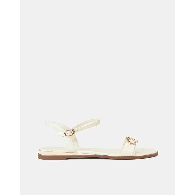JUNO Giày Sandal Bệt Trang Trí Khoá - SD03068