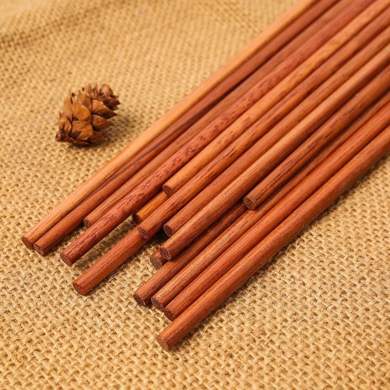 Product Introduction of Wooden Chopsticks, 10 Pairs Reusable Chinese Chopsticks, Natural Health Restaurant Chopsticks, Kitchen Utensils for Home Dining Room Picnic 6