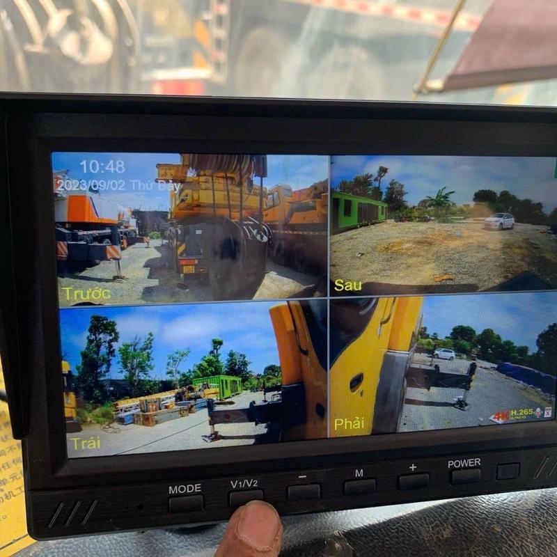 Camera hành trình 4 mắt xe tải xe đầu kéo ghi hình trước sau và 2 bên sườn kiêm lùi