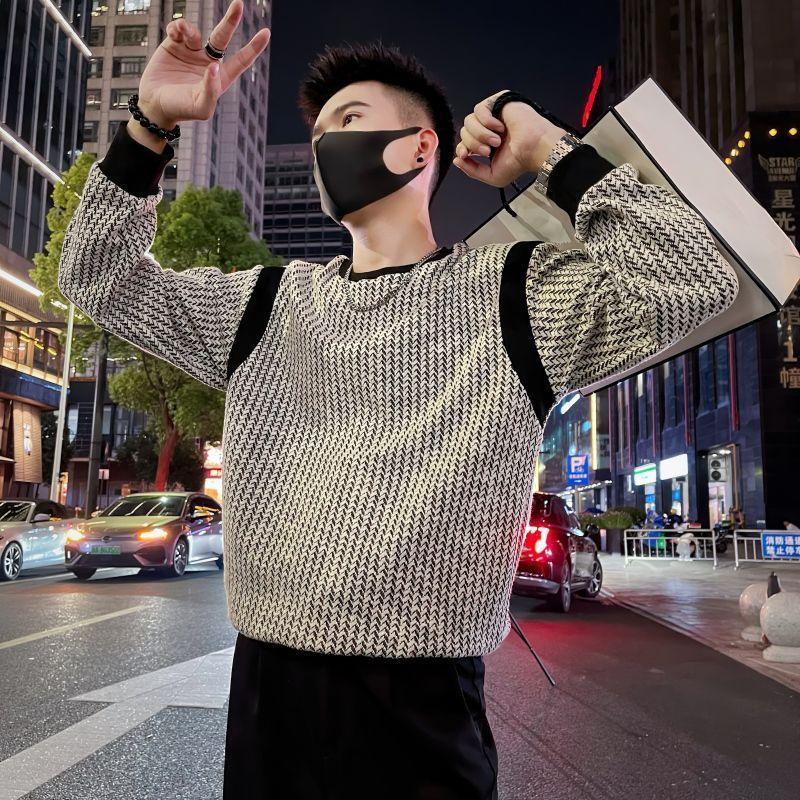 Áo Len Nam, Thương Hiệu Thời Trang Pu Shuai, Cổ Tròn, Áo Dài Tay, Bộ Sưu Tập Mùa Xuân Và Mùa Thu, Quần Áo Nam, Bộ Sưu Tập Mùa Thu Mới, Áo Lớp Nền Bên Trong, Năm Phát Hành 2024 1